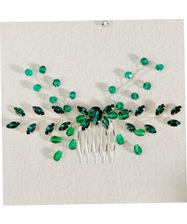 HAPINARY Green Rhinestone Hair Side Comb Hair Accessories for Wedding Girl Headpiece Wedding Hair Accessories for Brides Rhinestone Hair Comb for Wedding Green Crystal Hair Comb - Buy Online on GoSupps.com