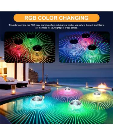 Lotvic Solar Floating Pool Lighting - 2 Pack Waterproof LED RGB Night Lights for Pools & Water Parks - Buy Online on GoSupps.com