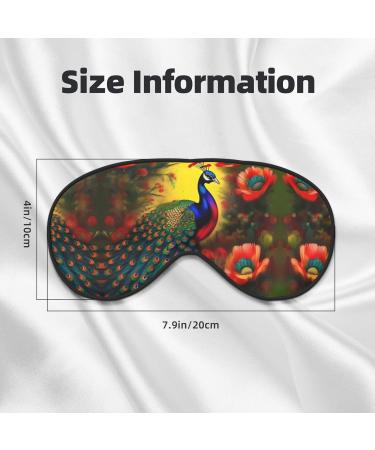 Peacock Flowers Eye Mask - Soft Adjustable Sleep Mask for Men & Women - Comfort & Style for Nighttime Relaxation - Buy Online on GoSupps.com