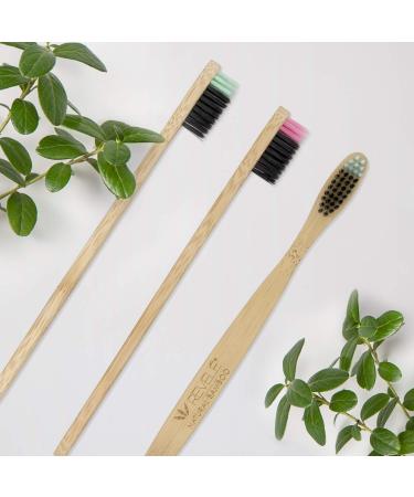 Revel Bamboo Charcoal Toothbrush - Pack of 3 | Natural Teeth Whitening - Buy Online on GoSupps.com