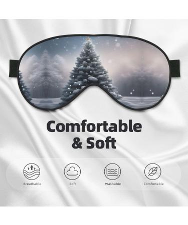 SSIMOO Christmas Tree Snow Sleep Mask | Adjustable Breathable & Fashionable Eye Mask for Comfortable Sleep International Shipping Available - Buy Online on GoSupps.com