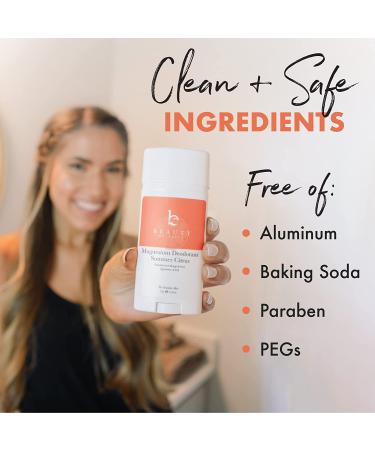 Aluminum-Free Magnesium Deodorant for Women, Men & Kids | Summer Citrus Scent | 2.65 oz - Buy Online on GoSupps.com