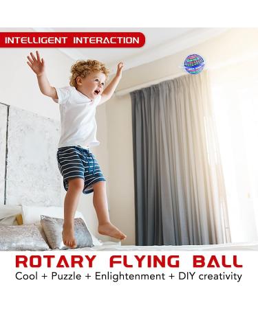 Hand Controlled Flying Orb Ball Toy with LED Lights - 360 Rotating Mini Drone for Kids & Adults - Indoor/Outdoor Fun (Blue) - Buy Online on GoSupps.com