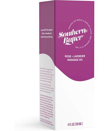 Southern Butter All-Natural Intimate Massage Oil - Rose & Lavender 4 oz | Best International Shipping - Buy Online on GoSupps.com