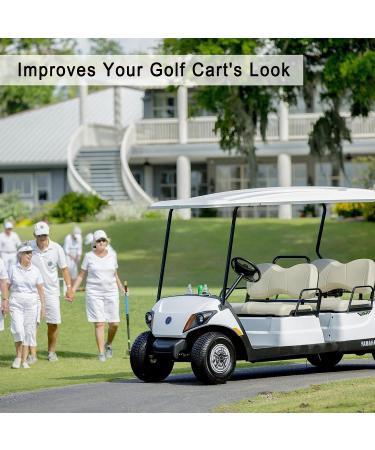 Set of 4 Premium 8 Inch SS Chrome Golf Cart Hubcaps for Yamaha, EZGO, Club Car - Shiny Wheel Covers for Golf Carts - Buy Online on GoSupps.com