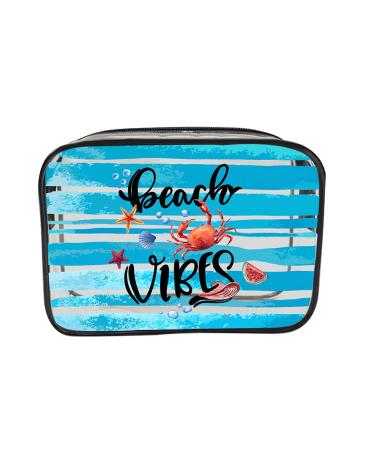 Makeup Organiser Make Up Bag: Clear PVC Travel Makeup Bag - Bag Portable Printed Cosmetic Bags for Women Girls - - Easy Clean Lightweight Perfect for Toiletries Cosmetics (B)