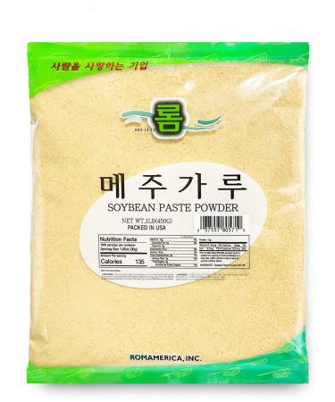ROM AMERICA Dried Fermented Soy Bean Powder Mejugaru Soybean Flour for Korean Homemade Soy Bean Paste and Chili Paste - Gochujang, Doenjang, Ssamjang  - 1 Pound (Pack of 1)