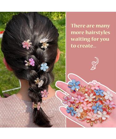 Ahoney 12Pcs Crystal Mini Flower Hair Clips for Women - Bling Bling Hair Accessories in 6 Colors - Buy Online on GoSupps.com