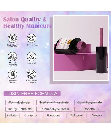 Kredioo Colour Changing Gel Nail Polish Set 6 Colors Glitter Pink Green Purple Blue Temperature Change Manicure Nail Art Gel for All Season Spring Summer Fall Winter UV/LED Cured Needed - Buy Online on GoSupps.com