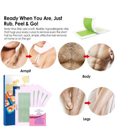 Buy Empty Wax Strips - 24 Pcs Body Hair Remover | Fast Skin-Friendly Universal Wax Strips with Plant Extracts for Legs & Bikini HMLTD - Buy Online on GoSupps.com