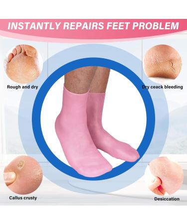 Buy Silicone Moisturizing Socks for Dry Cracked Feet - Long Size High Elastic Anti-Slip Gel Spa Foot Care by MoyRetty (1 Pair) - International Shipping Available - Buy Online on GoSupps.com