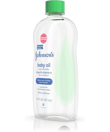 Johnson's Baby Oil Aloe Vera & Vitamin E 20 Fl Oz - Pack of 3 | Hydrating and Nourishing Formula - Buy Online on GoSupps.com