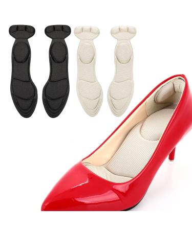 WLLHYF 2 Pair Shoe Insoles Breathable Sponge Heel Insoles with Heel Grips Shearable Heel Cushions High Heel Inserts for Women Loose Shoes Metatarsal Arch Foot Pain - Buy Online on GoSupps.com