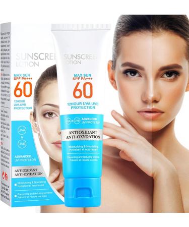  Raxove Sunscreen Lotion - Facial Isolation SPF 60 PA+++ - Broad Spectrum Waterproof Sunscreen - 50 ml - Ultra Light Oil Control Facial Care - Sports Sunscreen for - Buy Online on GoSupps.com