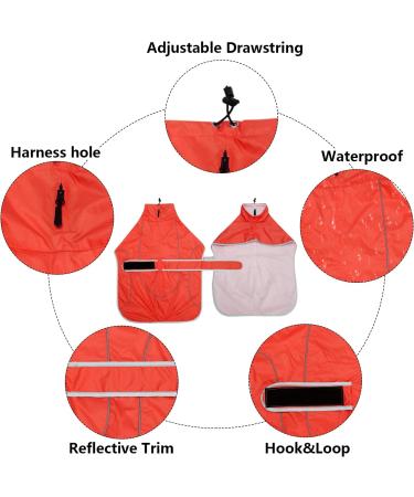 Greyhound Whippet Raincoat with Reflective Bar - Red, M Medium (56-58CM) | Waterproof Adjustable Vest for Stylish Greyhounds, Lurchers, and Whippets - Buy Online on GoSupps.com