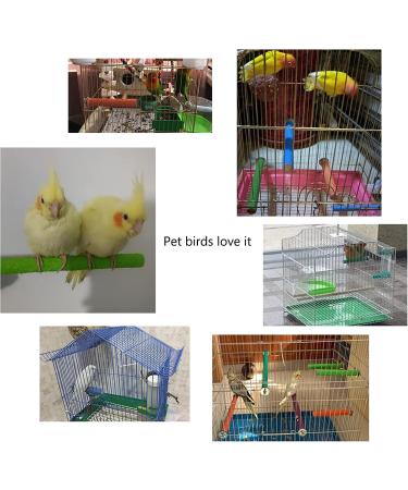 Hamiledyi Parrot Cage Perches Stand - Paw Grinding Stick & Beak Toy for Conures, Cockatiels, Lovebirds - Colorful Cage Accessories - Sand Perch for Budgies - Buy Online on GoSupps.com