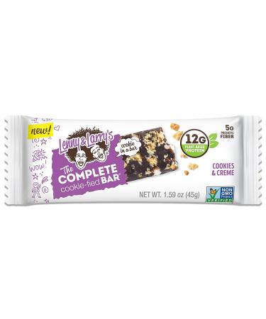 Lenny & Larry's Cookies & Creme Complete Cookie-fied Bar 45g (Pack of 9) - Plant-Based Protein, Vegan, Non-GMO - Buy Online on GoSupps.com