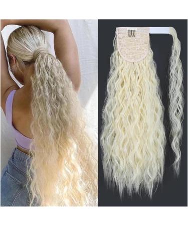 Ponytail Extension Ponytail Extensions 22/34" Long Afro Curly Wrap Around Ponytail Curly Wavy Synthetic Hairpiece for Women Fake Pony Tails Clip in Hair Extension Ponytail Hairpiece for Women (Colo 22inch - 55cm 4H27 - Buy Online on GoSupps.com