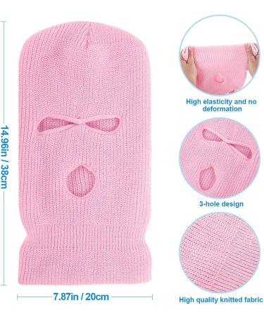 2-Piece Knitted Full Face Ski Mask Balaclava Set in Red | Winter Outdoor Sports Cover - Buy Online on GoSupps.com