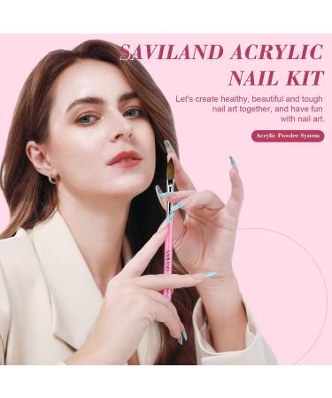 Buy Saviland Acrylic Nail Set - Complete Acrylic Powder & Liquid Kit with Nail Brush Base & Top Gel for Perfect Nail Art - Ideal Acrylic Starter Set - Buy Online on GoSupps.com