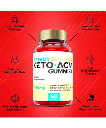 Speedy Keto ACV Gummies (2 Pack) - Vegan Formula with Apple Cider Vinegar and Vitamin B12 - Buy Online on GoSupps.com