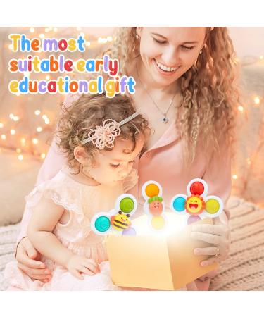 UNIH Spinning Top Sensory Toy for Toddlers | Suction Cup Spinner for 12-18 Months | Educational Gift for 1-3 Year Old Boys & Girls - Buy Online on GoSupps.com