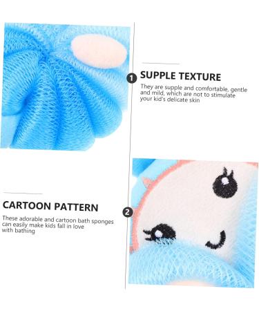 Housoutil 4 Pcs Baby Loofah - Soft Exfoliating Bath Sponge Set for Shower & Bathing | Gentle Baby Body Scrubber & Facial Sponge - Buy Online on GoSupps.com