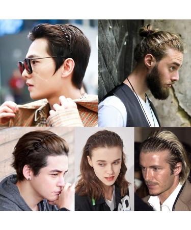 Men's Fashion Metal Hair Bands with Teeth - 6Pcs Black Elastic Headbands for Sports & Beauty - Buy Online on GoSupps.com