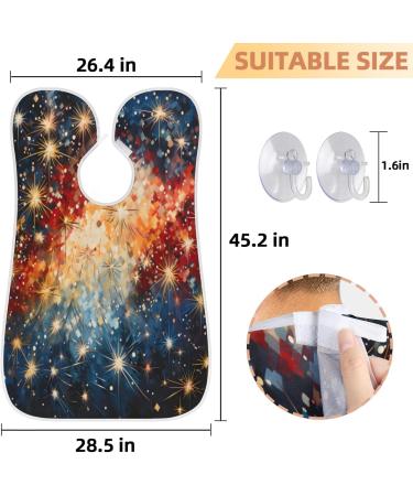 Buy Abstract Geometry Beard Bib Apron | Beard Hair Catcher for Men | Perfect Father's Day & Anniversary Gift | 2 Suction Cups Included - Buy Online on GoSupps.com