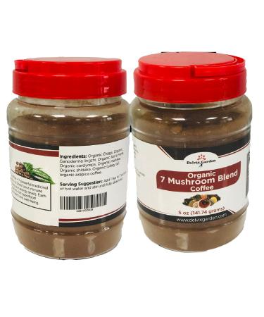 Organic 7 Mushroom Coffee Alternative | Instant Blend for Energy, Immunity & Anti-Aging | 5 oz - Buy Online on GoSupps.com
