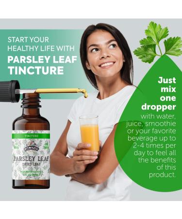 Organic Alcohol-Free Parsley Leaf Tincture - 2 Oz - Non-GMO Dried Leaf Extract in Organic Glycerin - Buy Online on GoSupps.com