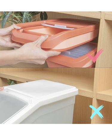 Collapsible Dog Food Storage Container 10-13 LB - Large Airtight Pet Cat Food Bin with Lids, Measuring Cup, Silicone Bowl - Red - Buy Online on GoSupps.com
