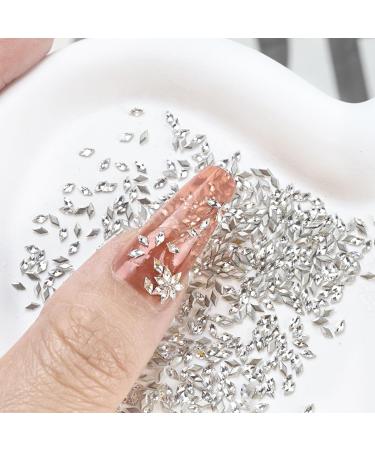 50x Diamond Nails Art Crystal Nail Flat Bottom Nail Rhinestones Nails Art Decorations for Salons 50x Diamond Nail Crystals Flat Bottom Nail Rhinestones Nail - Buy Online on GoSupps.com