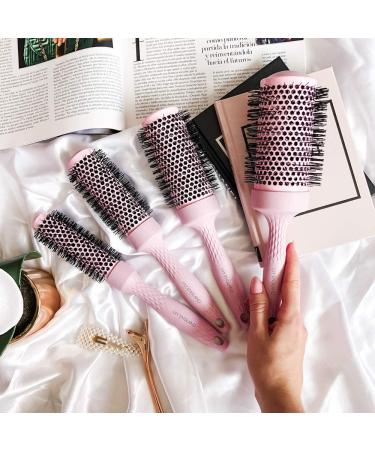 Luxury Round Brush Set for Women - Blowout Hair Brushes - Eco Gift by Lily England (Pink) - Buy Online on GoSupps.com