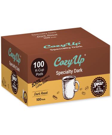 CozyUp Specialty Dark, Single-Serve Coffee Pods for Keurig K-Cup Brewers, Dark Roast Coffee, 100 Count Dark Speciality 100 Count (Pack of 1)