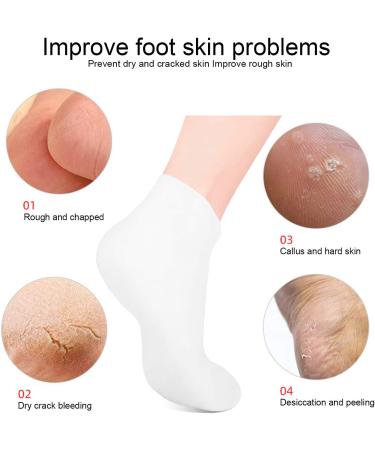 2 Pairs of Moisturizing Socks Foot Spa Socks Moisturizing Exfoliating Socks Moisturizing Care Elastic Anti Cracking Foot Skin Cares Socks Elastic Foot Care Socks White(M(36-38)) - Buy Online on GoSupps.com