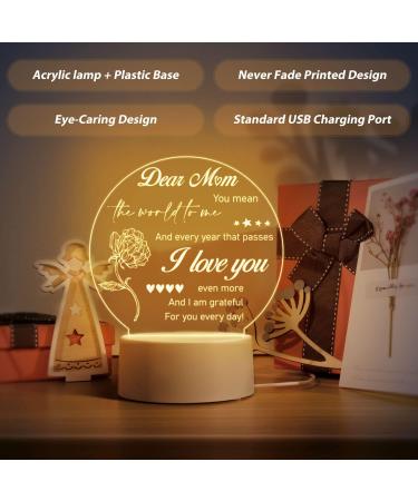 Birthday Gifts for Mum Mum Gifts from Daughter and Son Acrylic Night Light for Mum Birthday Gifts Idea Presents for Mum Mother in Law New Mum Stepmum Night Lamp Mum Gifts Night Light - Buy Online on GoSupps.com