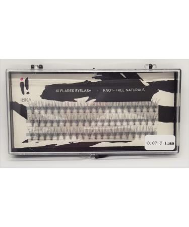 Eyelash clusters "super naturals" knot-free 0.07-C-11mm IBRA Makeup