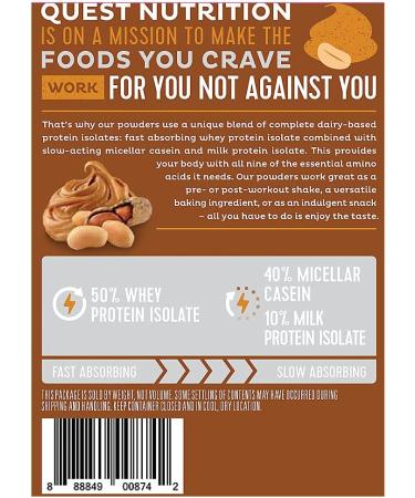 Quest Nutrition Chocolate Milkshake Protein Powder 22g Protein 1g Sugar Low Carb Gluten Free 3 Pound 43 Servings & Peanut Butter Protein Powder 23g Protein 1g Sugar Low Carb Gluten Free - Buy Online on GoSupps.com