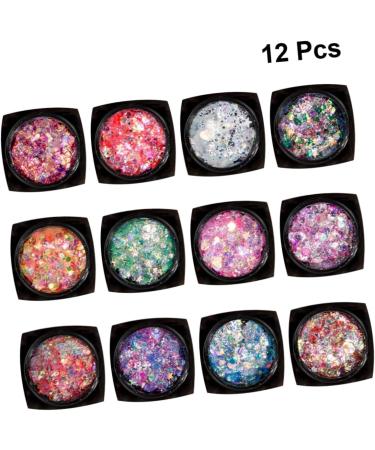 NOLITOY Set 12 - Glitter Body Gel Makeup for Face & Body | Shiny Sequin Gel for Stunning Makeup Looks | International Shipping Available - Buy Online on GoSupps.com
