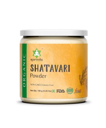 Organic Shatavari Powder - Asparagus racemosus Herbal Supplement Supports Menstrual Cramp Relief, Hormonal Balance, Boosts Immunity and Inflammatory Response - 150gm/5.2oz 5.29 Ounce (Pack of 1)