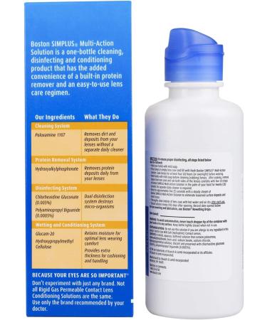 Boston Simplus Gas Permeable Contact Lens Solution 3.5 fl oz - Multi-Action Formula - Buy Online on GoSupps.com