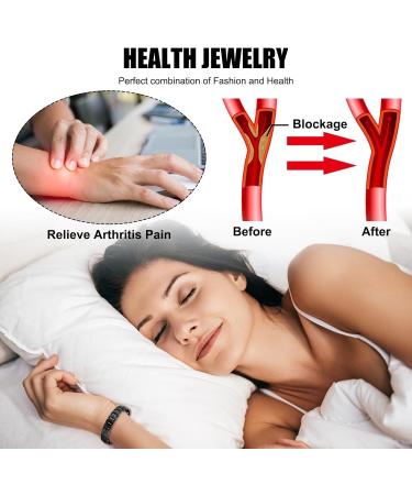 Magnetic Titanium Power Bracelet for Men - Adjustable Steel Arm Band with Counter | Lose Weight & Enhance Health - Buy Online on GoSupps.com