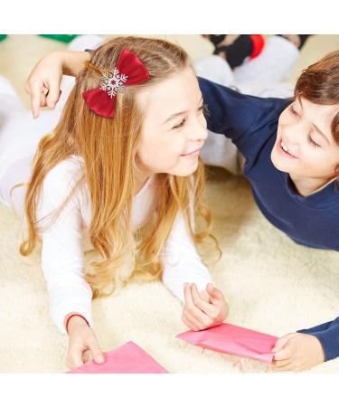 Beaupretty 4pcs Christmas Hair Clips - Santin Snowflake Loop Clips for Women & Girls | Festive Hair Accessories - Buy Online on GoSupps.com