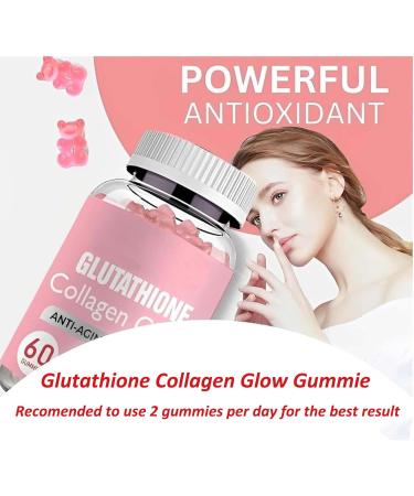 Glutathione Collagen Glow Gummies Glowing Skin Gummies Glutathione Collagen Glow Gummies for Dark Spot 2/3bottle Korean Collagen Gummies for Skin Care (3pcs) 60 count (Pack of 3) - Buy Online on GoSupps.com