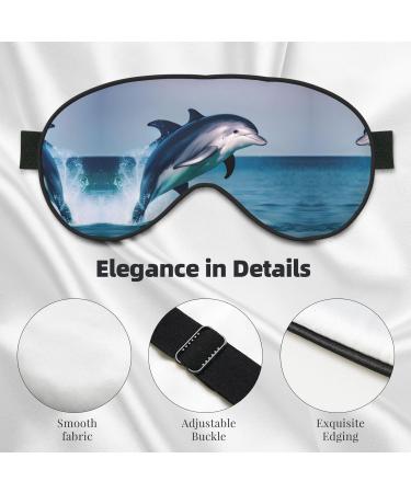 SSIMOO Cute Dolphin Print Eye Mask - Double-Sided Soft Light Blocking for Enhanced Sleep Quality - International Shipping Available - Buy Online on GoSupps.com