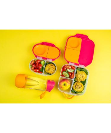 b.box Strawberry Shake Reusable Food Storage Container with 2 Sealed Compartments and Clip - Perfect Snack Box for Kids - Buy Online on GoSupps.com