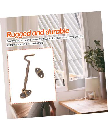 Alipis 1 Set Door and Window Buckle Vintage Window Hook Window Lock Hook Buckle Hook Door Latch Pure Copper 10.5X3.1X0.6CM Bronzed - Buy Online on GoSupps.com