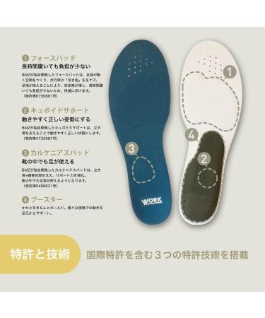 BMZ Work Insoles for All-Day Comfort | Trim to Fit (Men's 10-11 | Women's 11-12) - Enhance Foot Support & Pain Relief | International Shipping Available - Buy Online on GoSupps.com