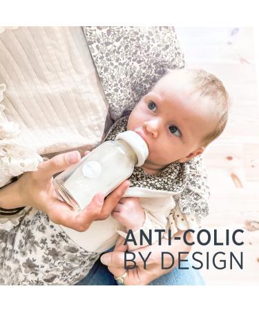 Hevea Glass Bottles - Eco-Friendly BPA-Free Anti-Colic Medium Flow 240ml Ideal for 3-24 Months - Single Pack International Shipping - Buy Online on GoSupps.com